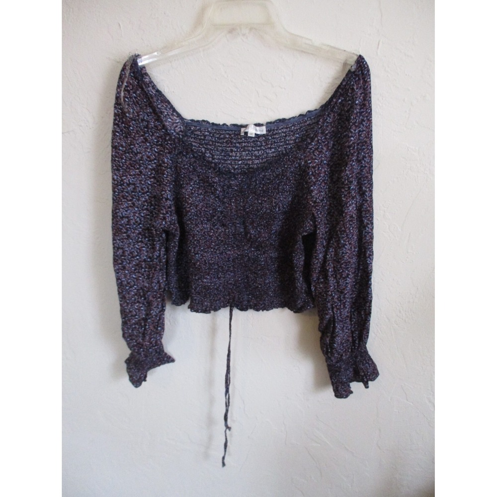 Wild Jasmine Top Juniors Size 3XL Ruched Off Shoulder Pullover